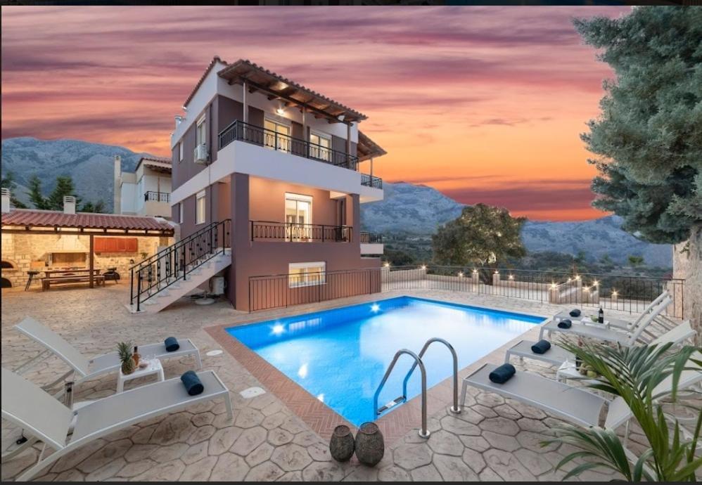 Villa Kermes Heated Pool Kournas Екстер'єр фото